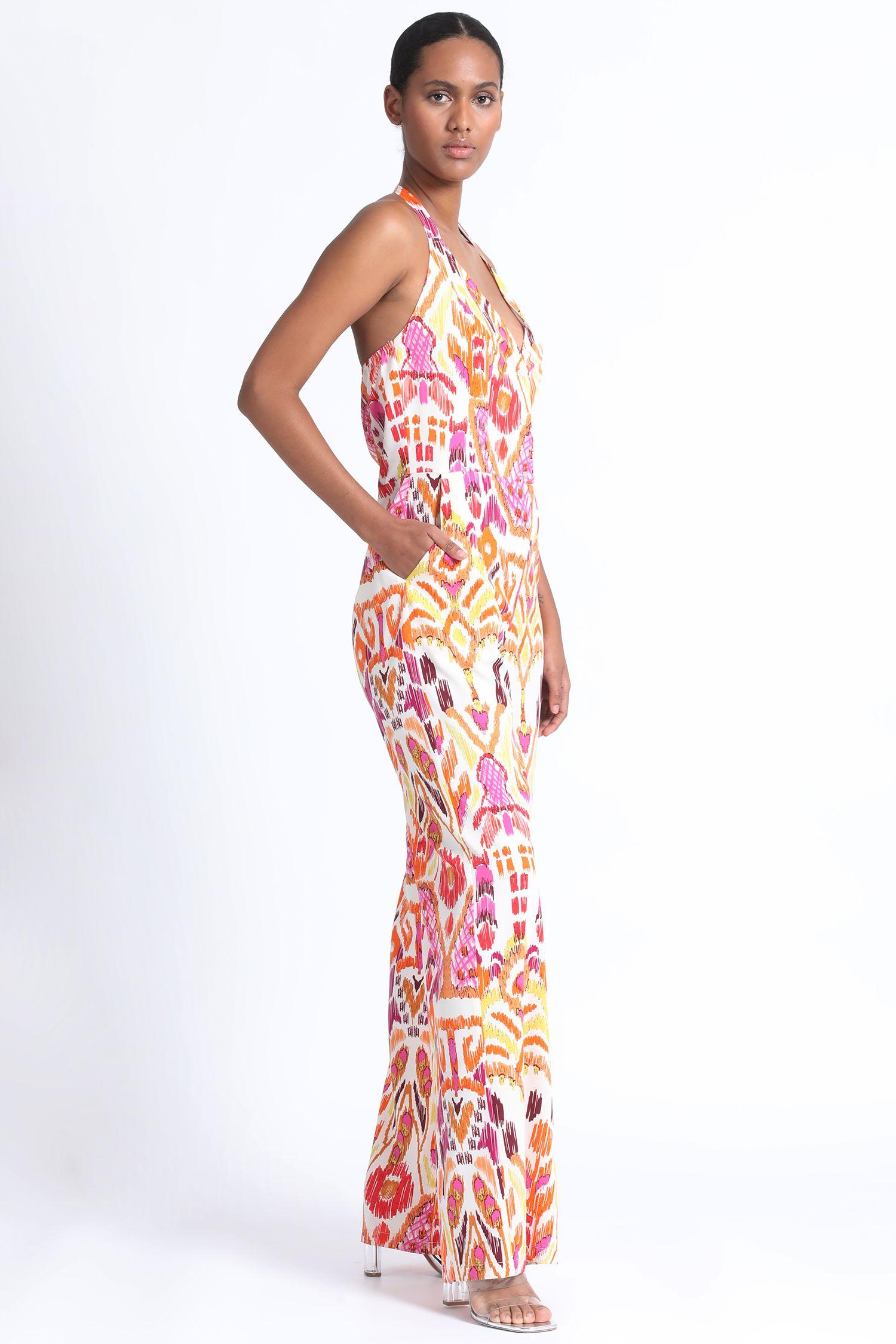 Enterito Halter Estampado Naranjo Liola-1