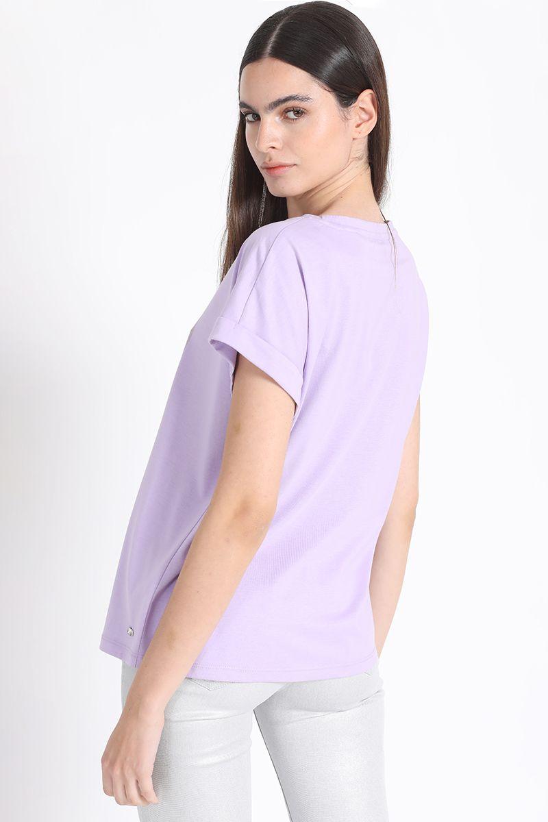 Polera Con Estampado Lila Liola-3