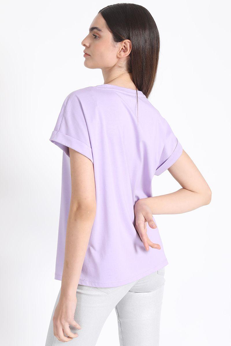 Polera Con Estampado Lila Liola-4