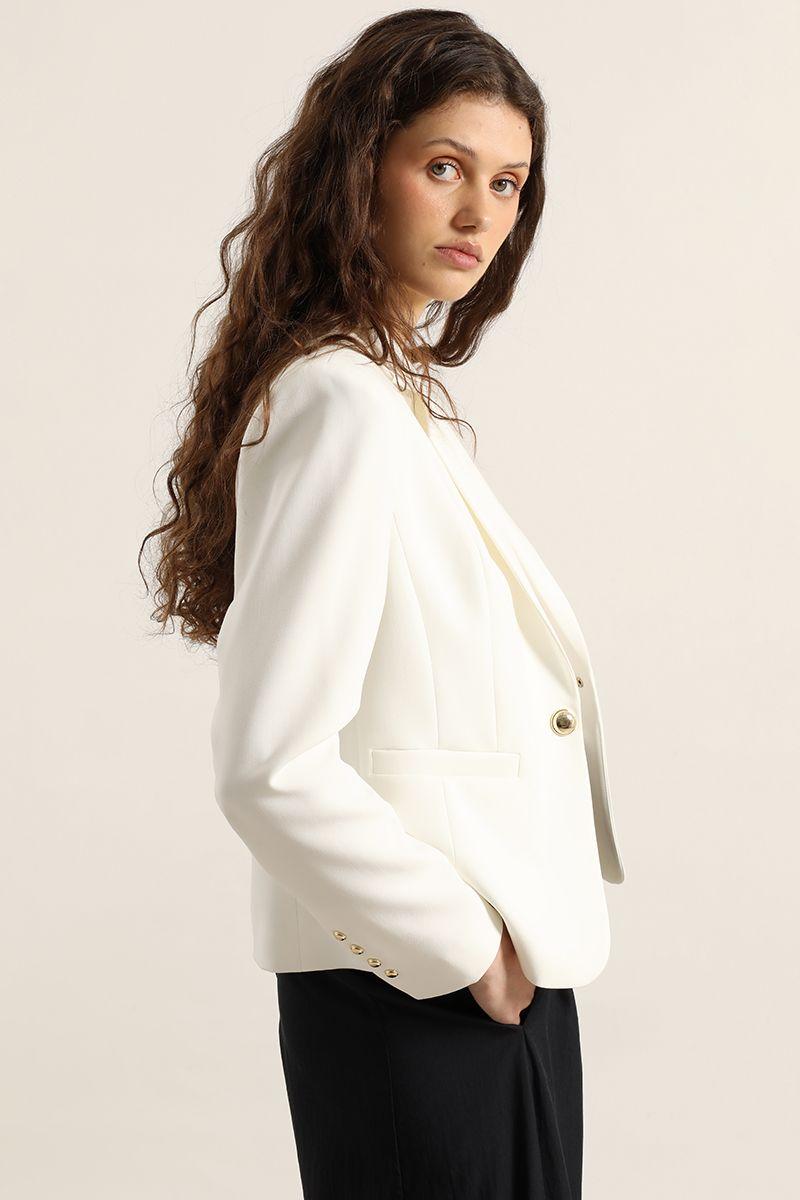 Blazer basico entallado, crudo Liola-2