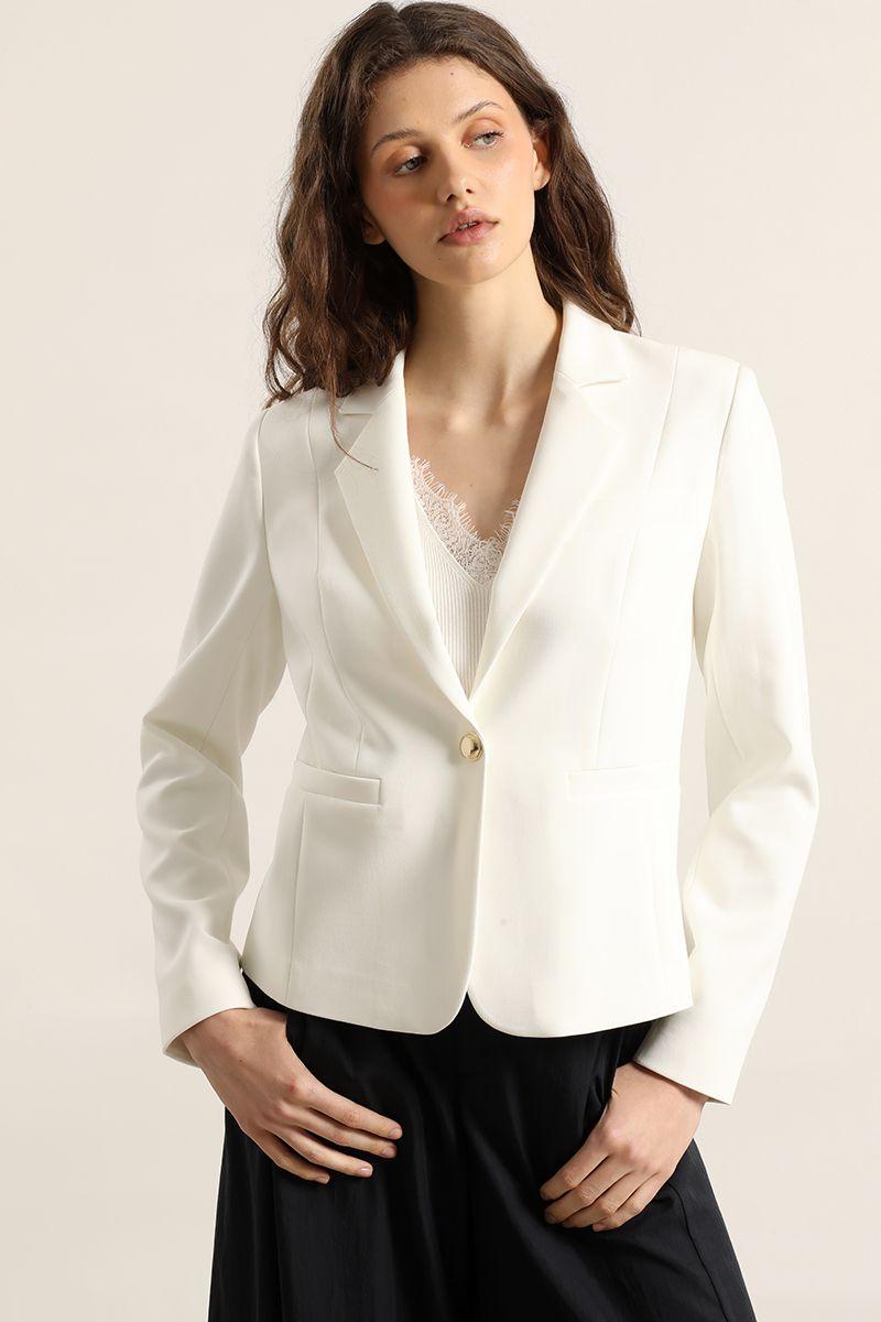 Blazer basico entallado, crudo Liola-4
