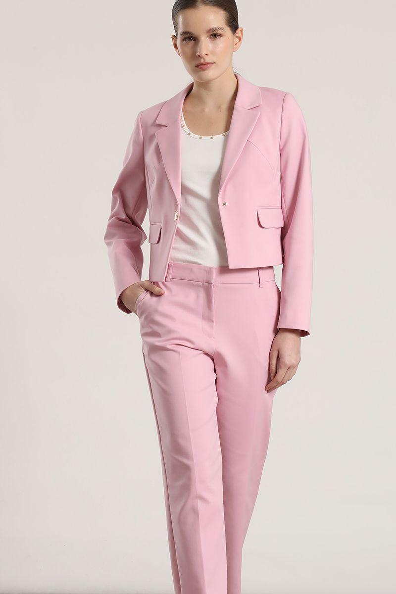 Blazer cropped Liola mujer rosa-1