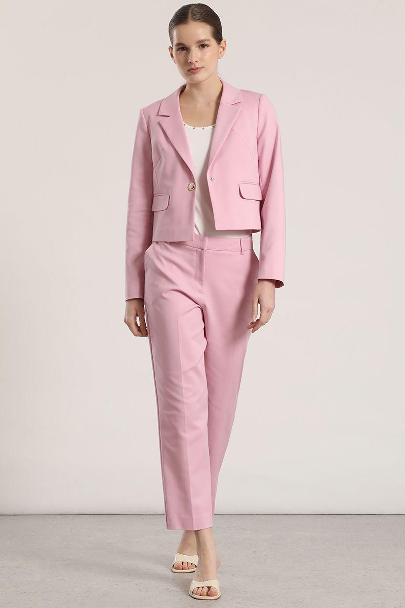Blazer cropped Liola mujer rosa-2