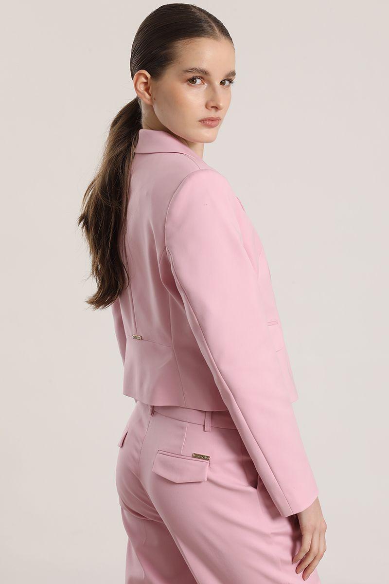 Blazer cropped Liola mujer rosa-5
