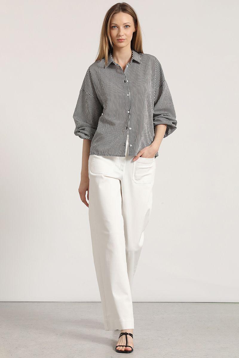 Blusa estampado rayas mujer Liola negro-0