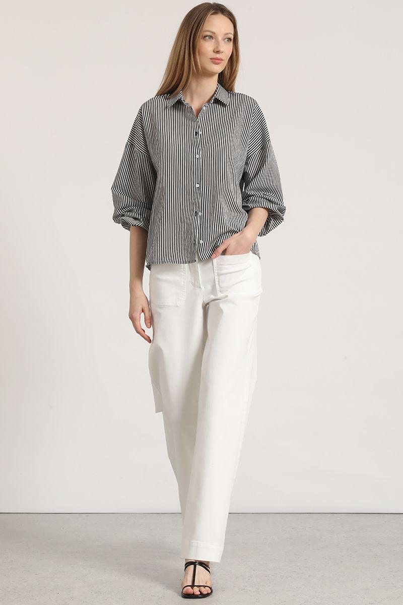 Blusa estampado rayas mujer Liola negro-3