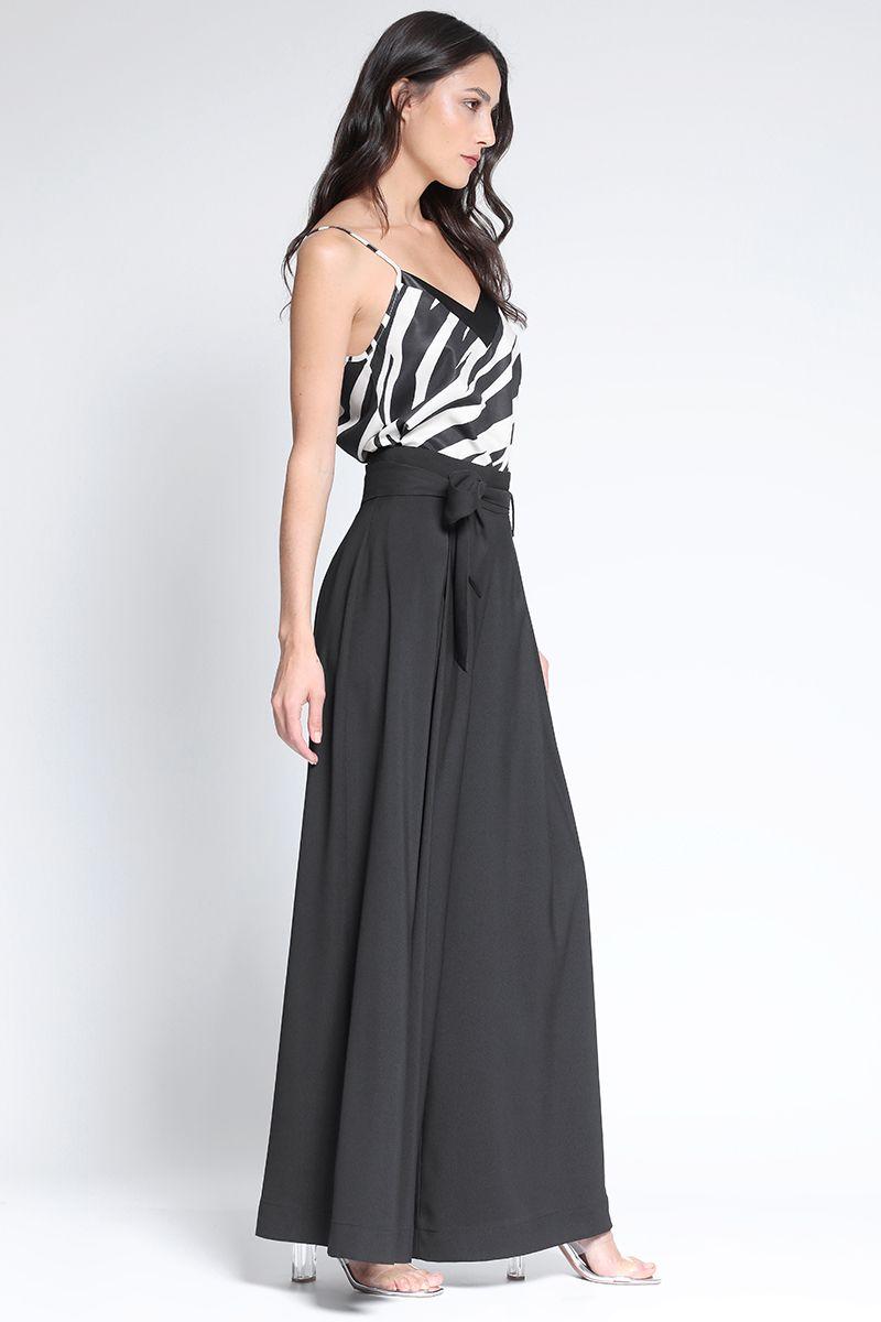Pantalon Palazzo Lazo Negro Liola-0