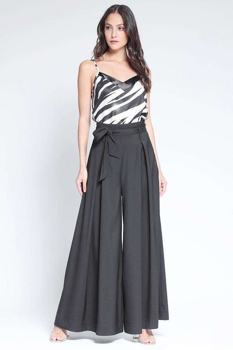 Pantalon Palazzo Lazo Negro Liola-1