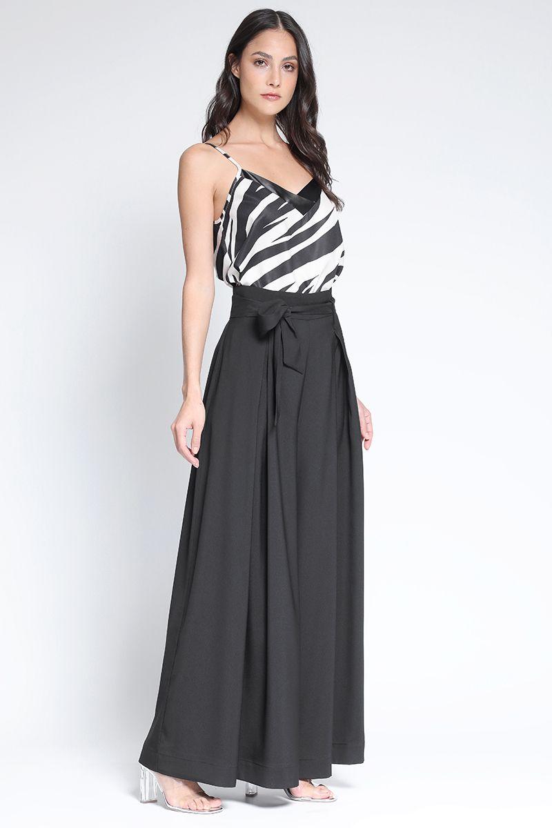 Pantalon Palazzo Lazo Negro Liola-4