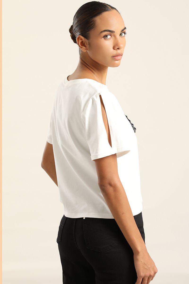 Polera Con Aplicacion, Crudo Liola-4