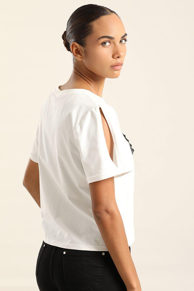 Polera Con Aplicacion, Crudo Liola-6