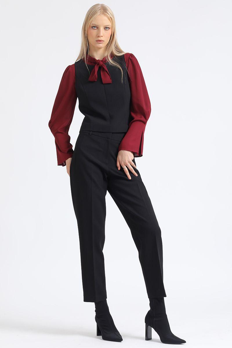 Pantalon Tiro Alto Sastre, Negro Liola-0