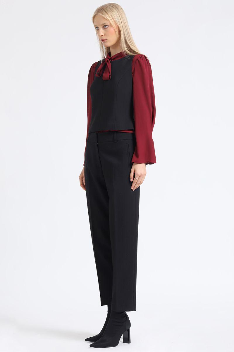 Pantalon Tiro Alto Sastre, Negro Liola-1