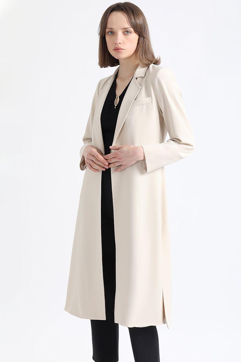 Chaqueta Larga Liviana, Beige Liola-0