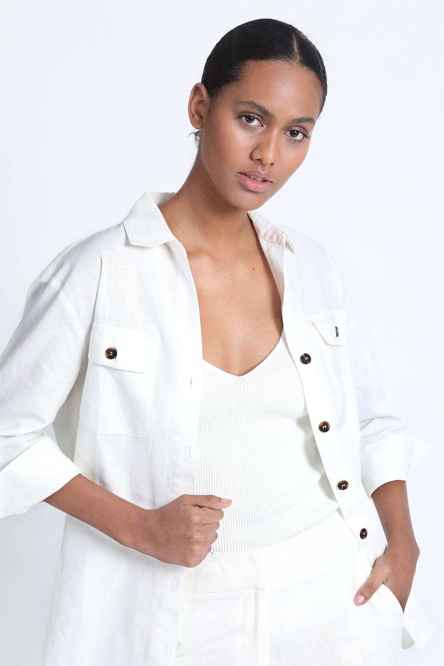 Camisa Larga Crudo Liola-1