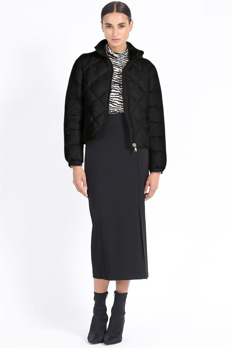 Parka Corta Tipo Bomber, Negro Liola-1