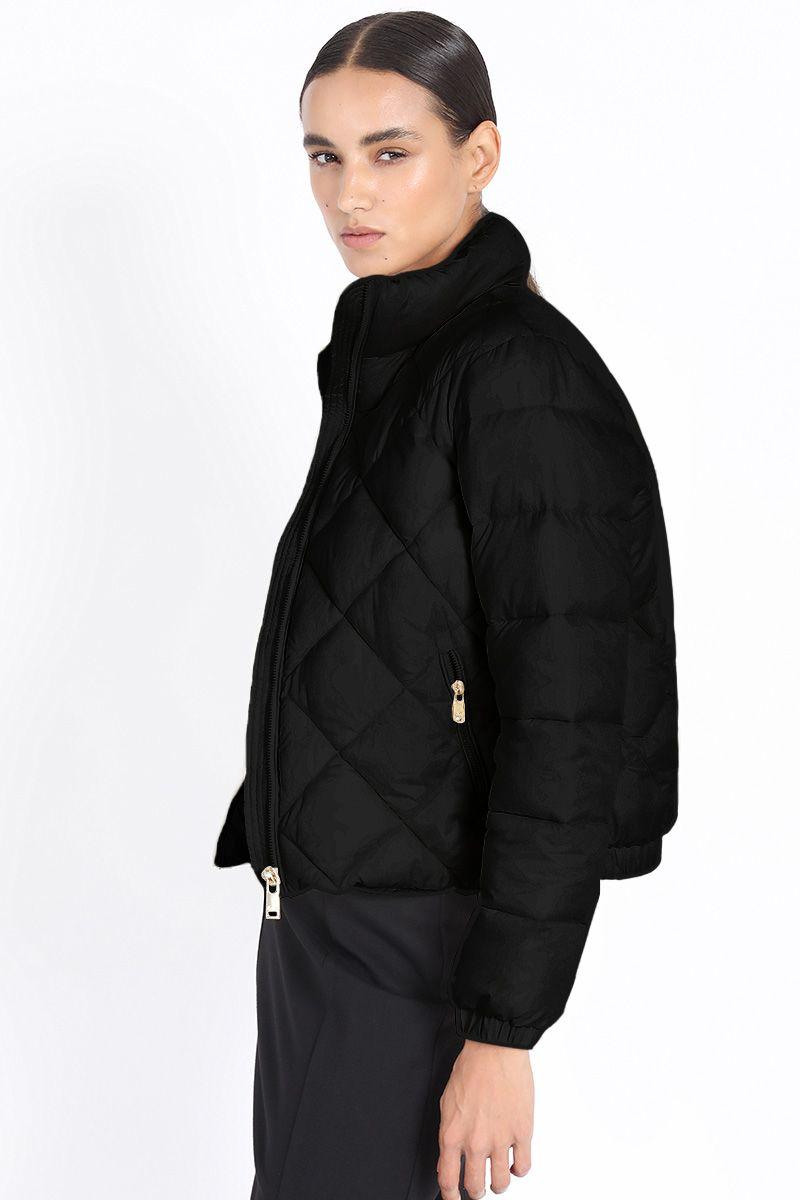 Parka Corta Tipo Bomber, Negro Liola-2