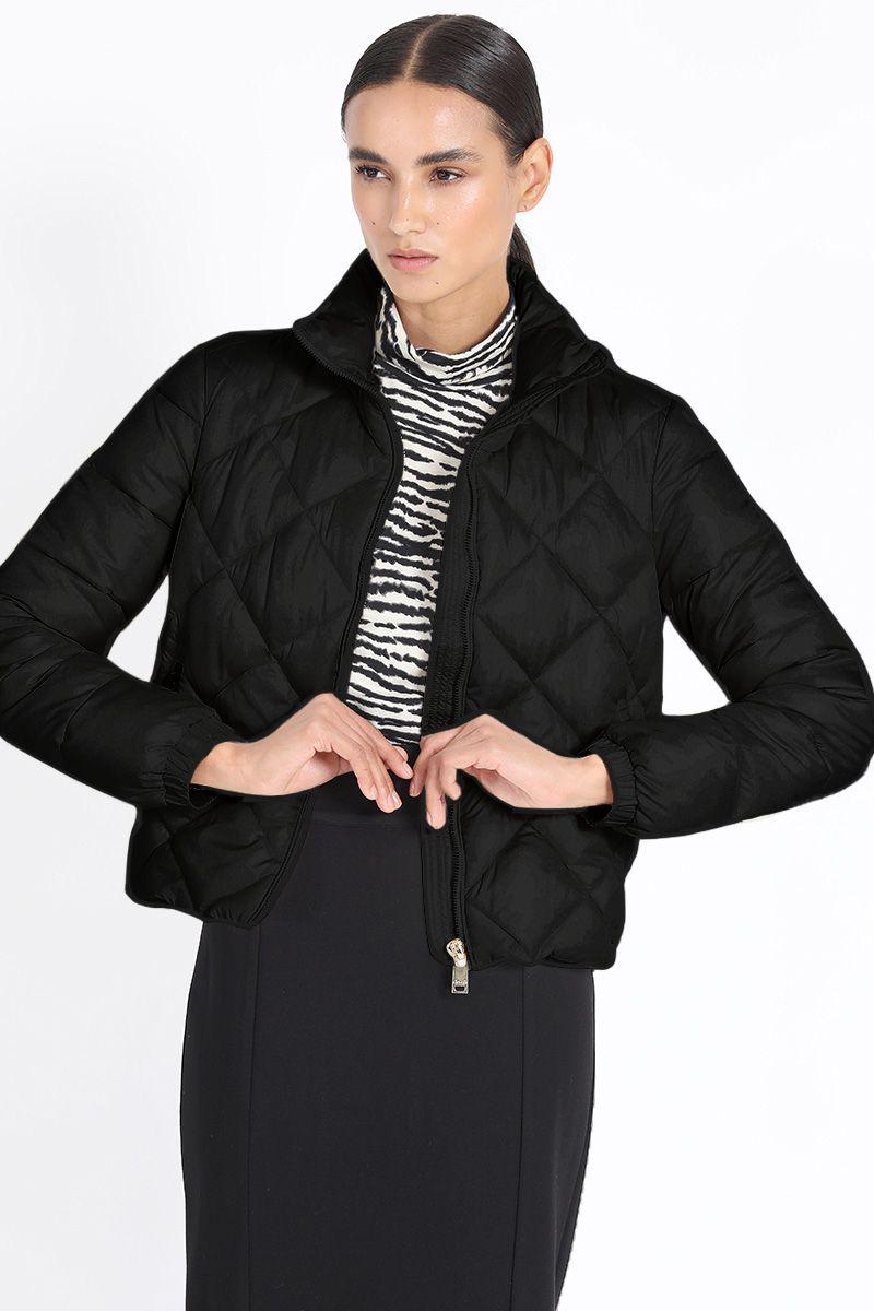 Parka Corta Tipo Bomber, Negro Liola-3