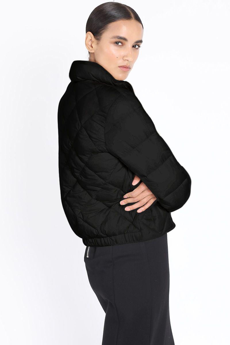Parka Corta Tipo Bomber, Negro Liola-5