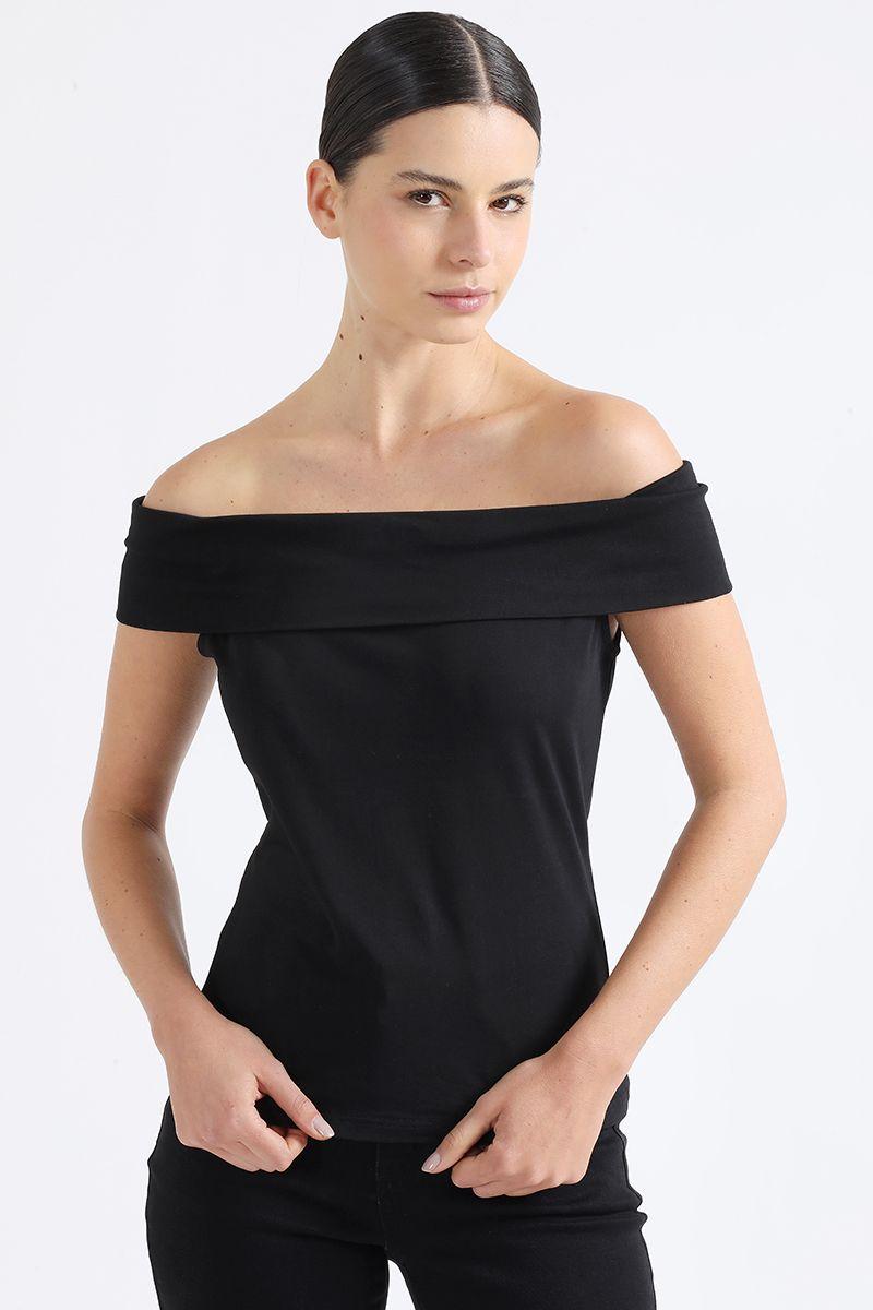 Top Hombros Descubiertos, Negro Liola-0
