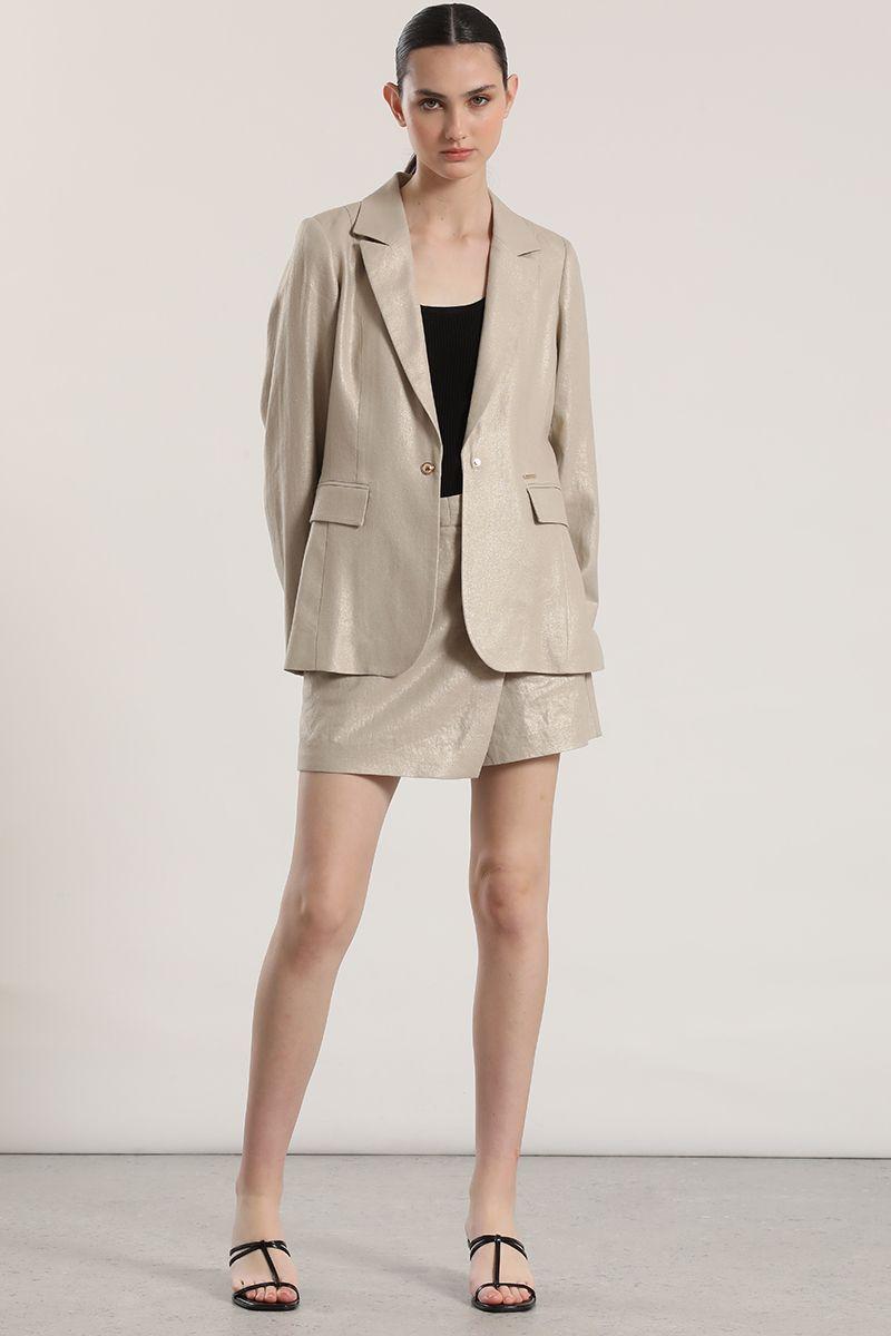 Blazer lino Liola mujer beige-0
