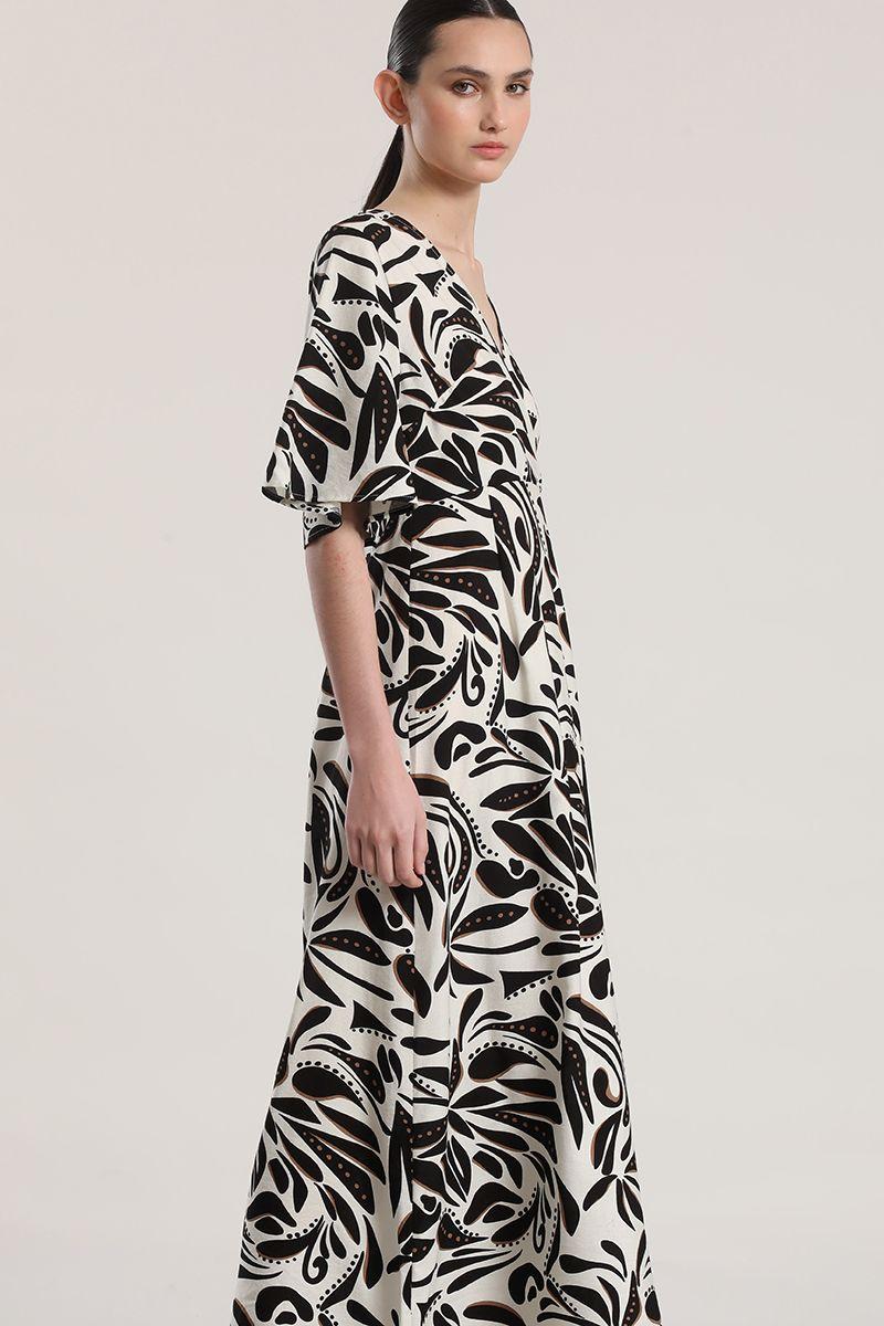 Vestido maxi Liola mujer negro-1