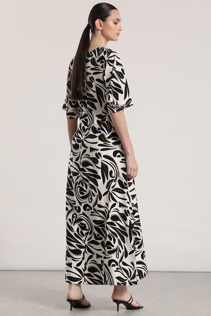 Vestido maxi Liola mujer negro-3