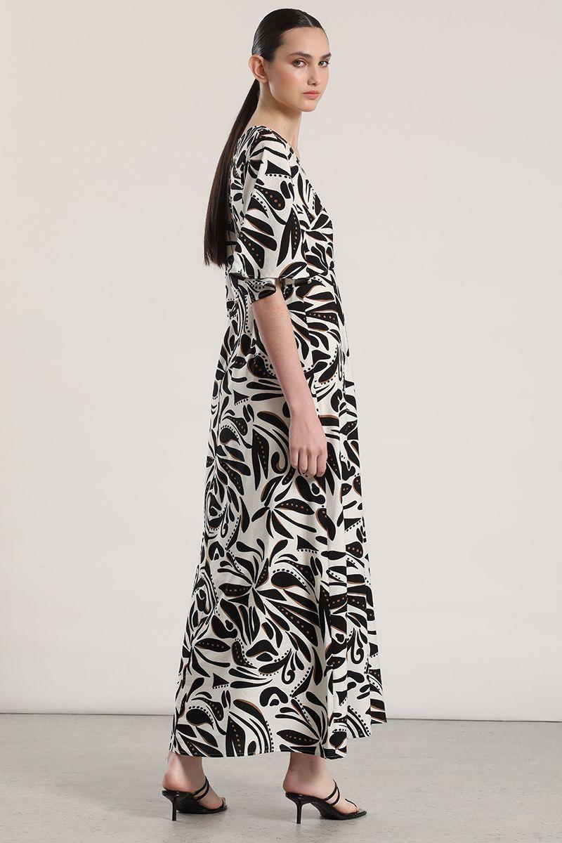 Vestido maxi Liola mujer negro-4