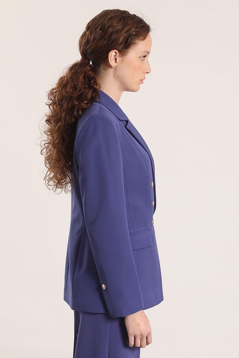 Blazer entallado Liola mujer azul-3