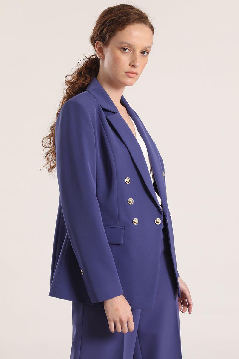 Blazer entallado Liola mujer azul-5