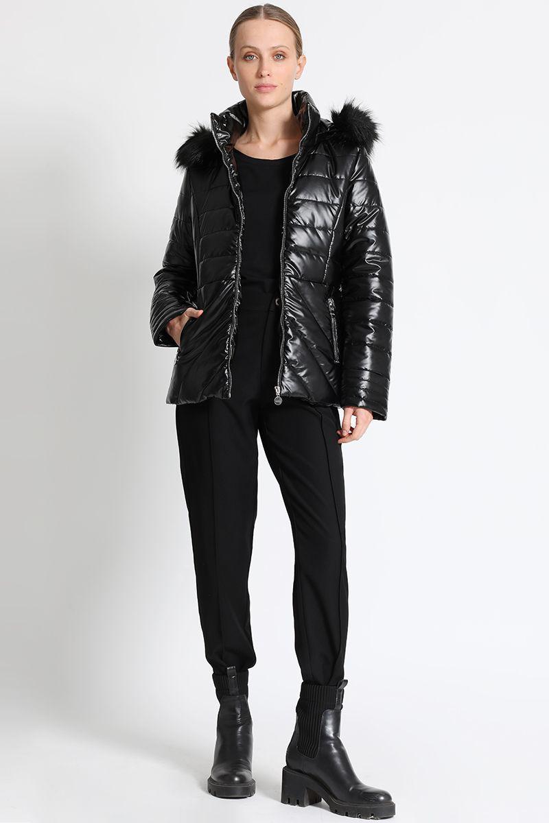 Parka Metalizada Negra Liola-2