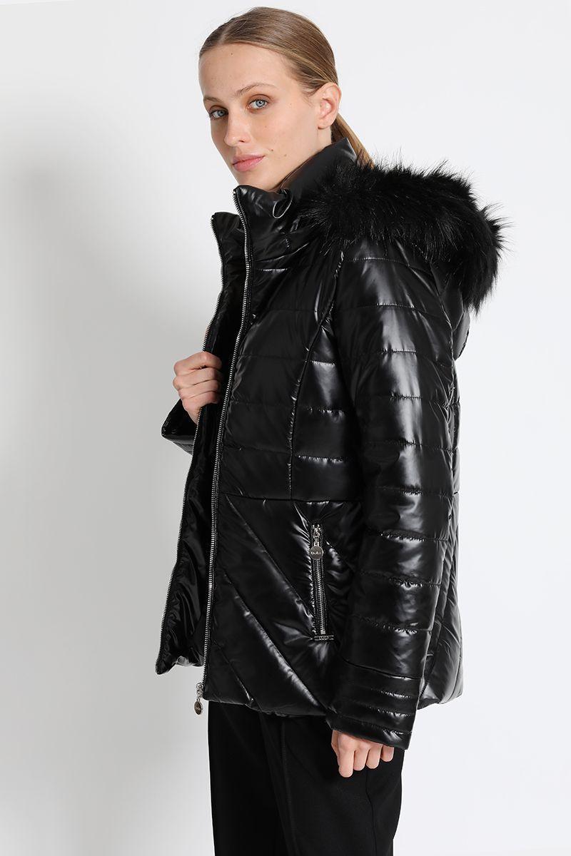 Parka Metalizada Negra Liola-0