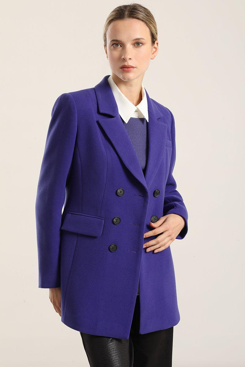 Blazer Entallado Doble Cruce, Azulino Liola-3