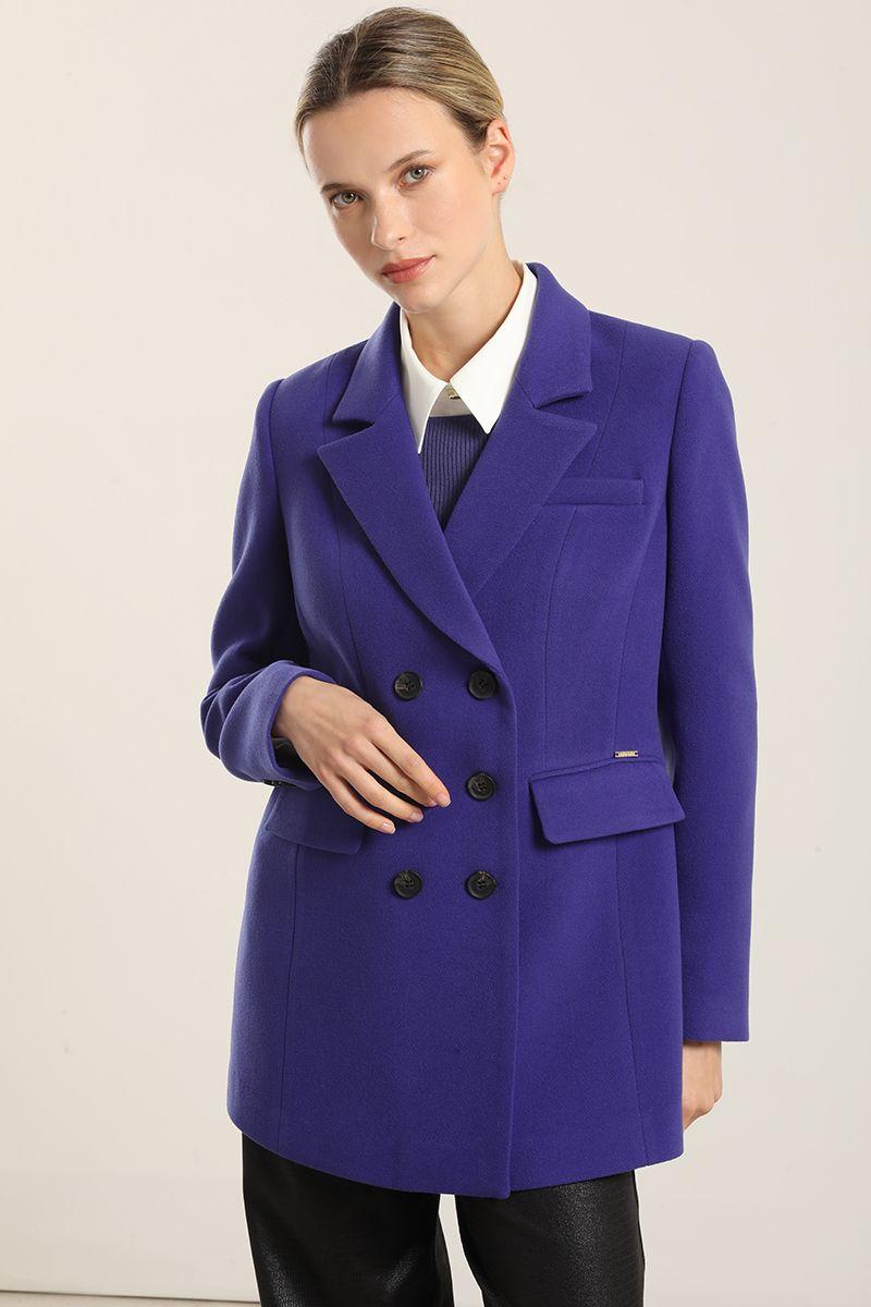 Blazer Entallado Doble Cruce, Azulino Liola-5