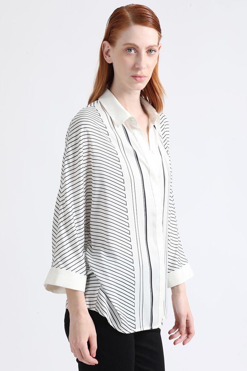 Blusa Rayas Contraste, Crudo Liola-2