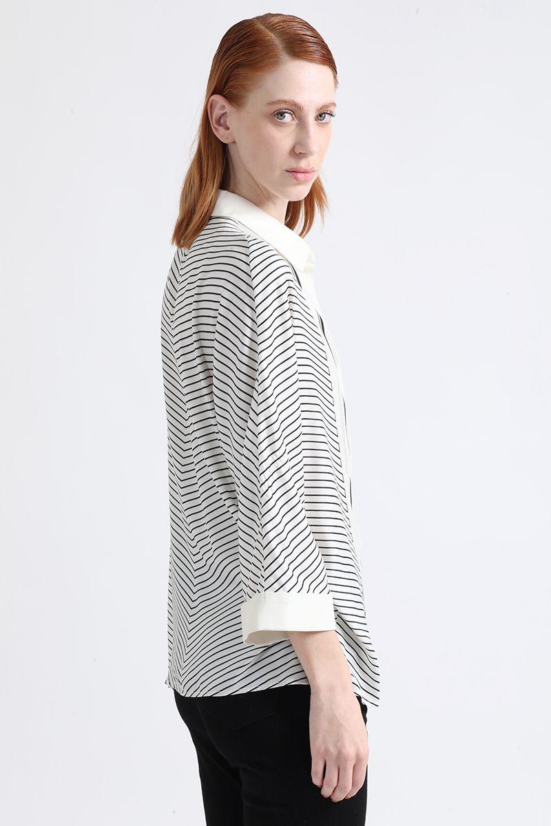 Blusa Rayas Contraste, Crudo Liola-4