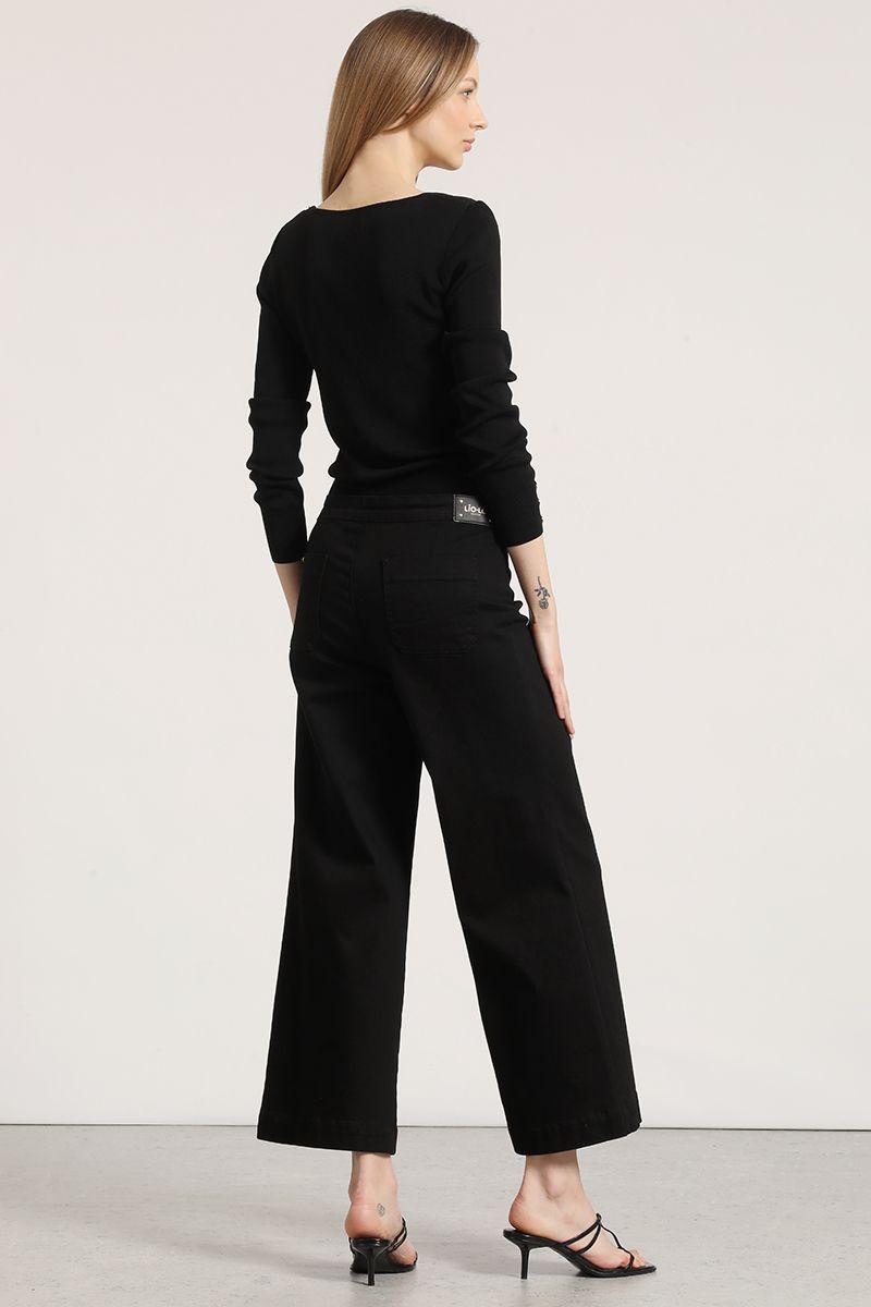 Jeans straight liola mujer negro-5