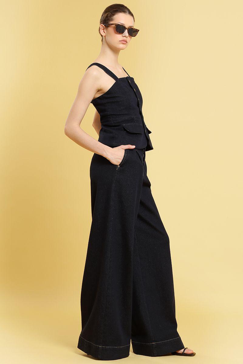 Jeans extra palazzo, indigo Liola-4