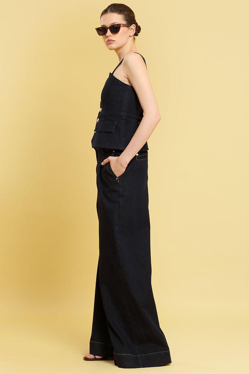 Jeans extra palazzo, indigo Liola-6
