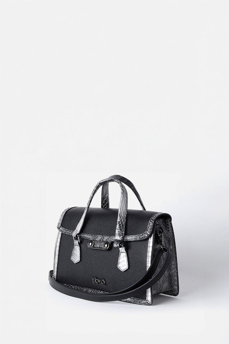 Cartera Aplicación Piton, Efecto Cuero, Negro Liola-4