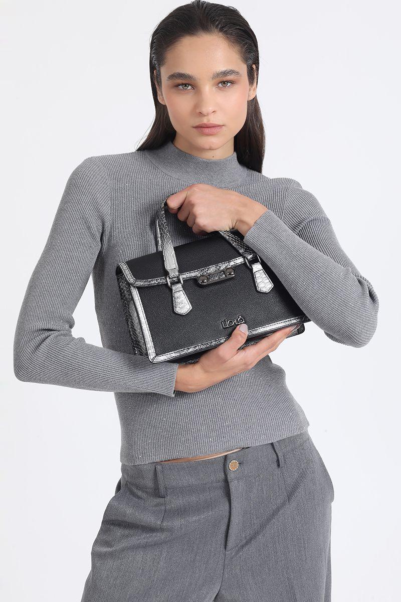 Cartera Aplicación Piton, Efecto Cuero, Negro Liola-5
