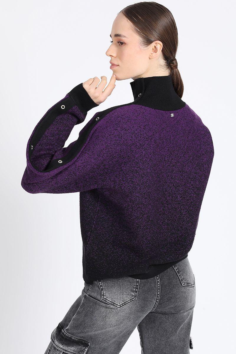 Tejido Punto Degrade Con Hilo Metalizado, Violeta Liola-2