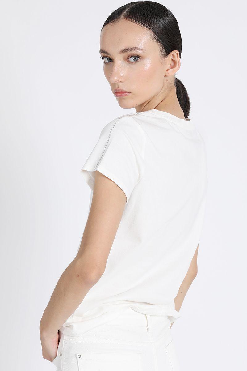 Polera Algodón Strass, Crudo Liola-3