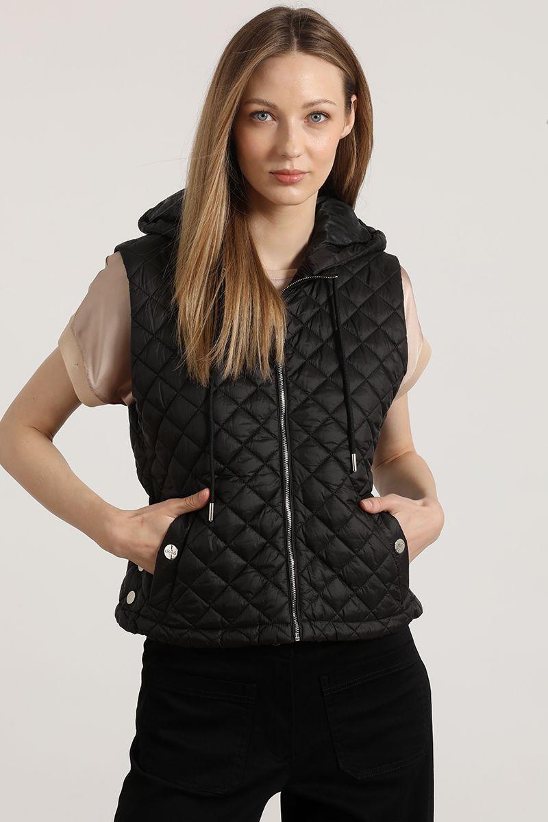 Parka con capuchón Liola mujer negro-1