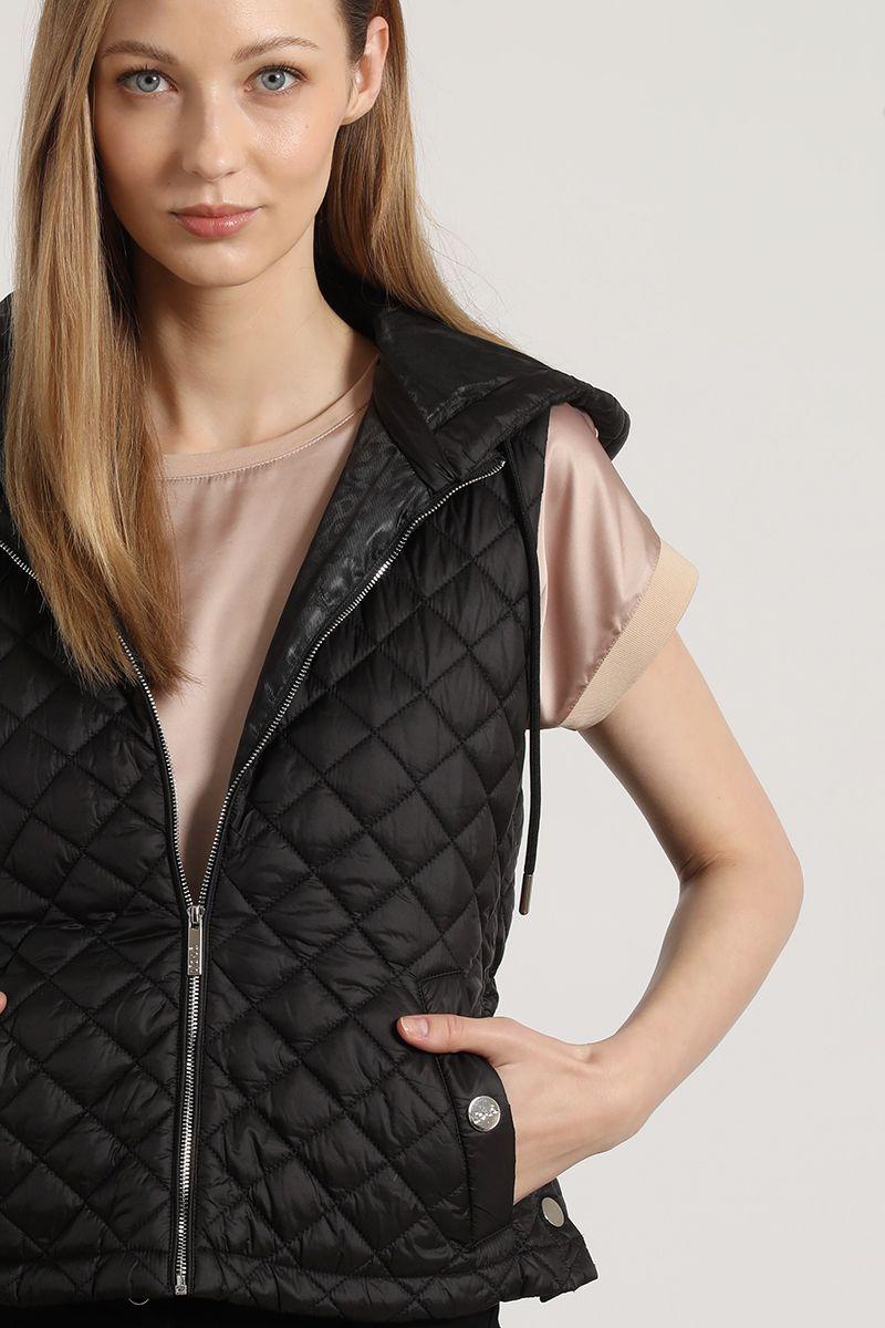Parka con capuchón Liola mujer negro-2