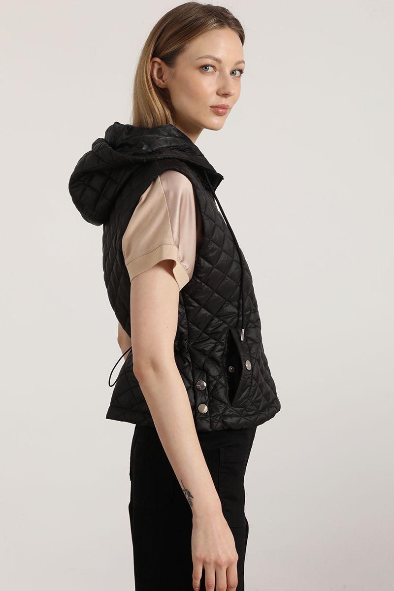 Parka con capuchón Liola mujer negro-3