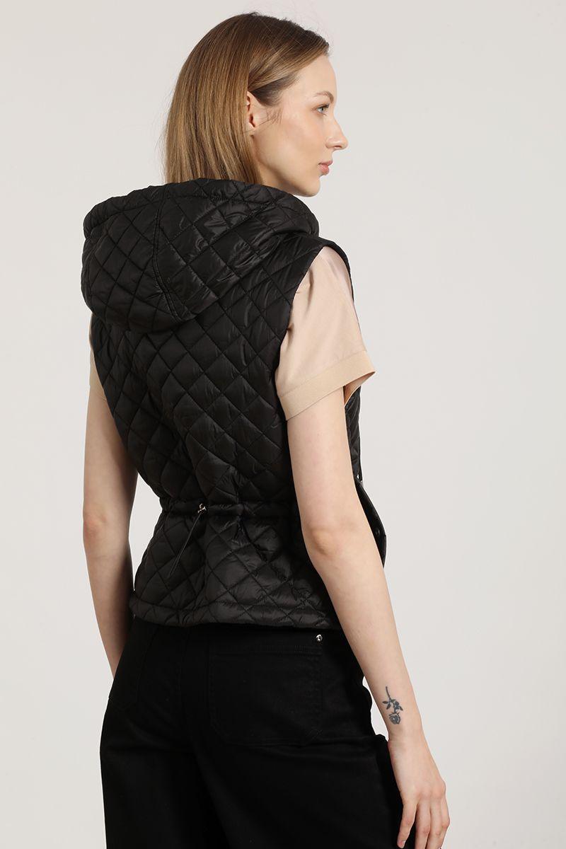 Parka con capuchón Liola mujer negro-4