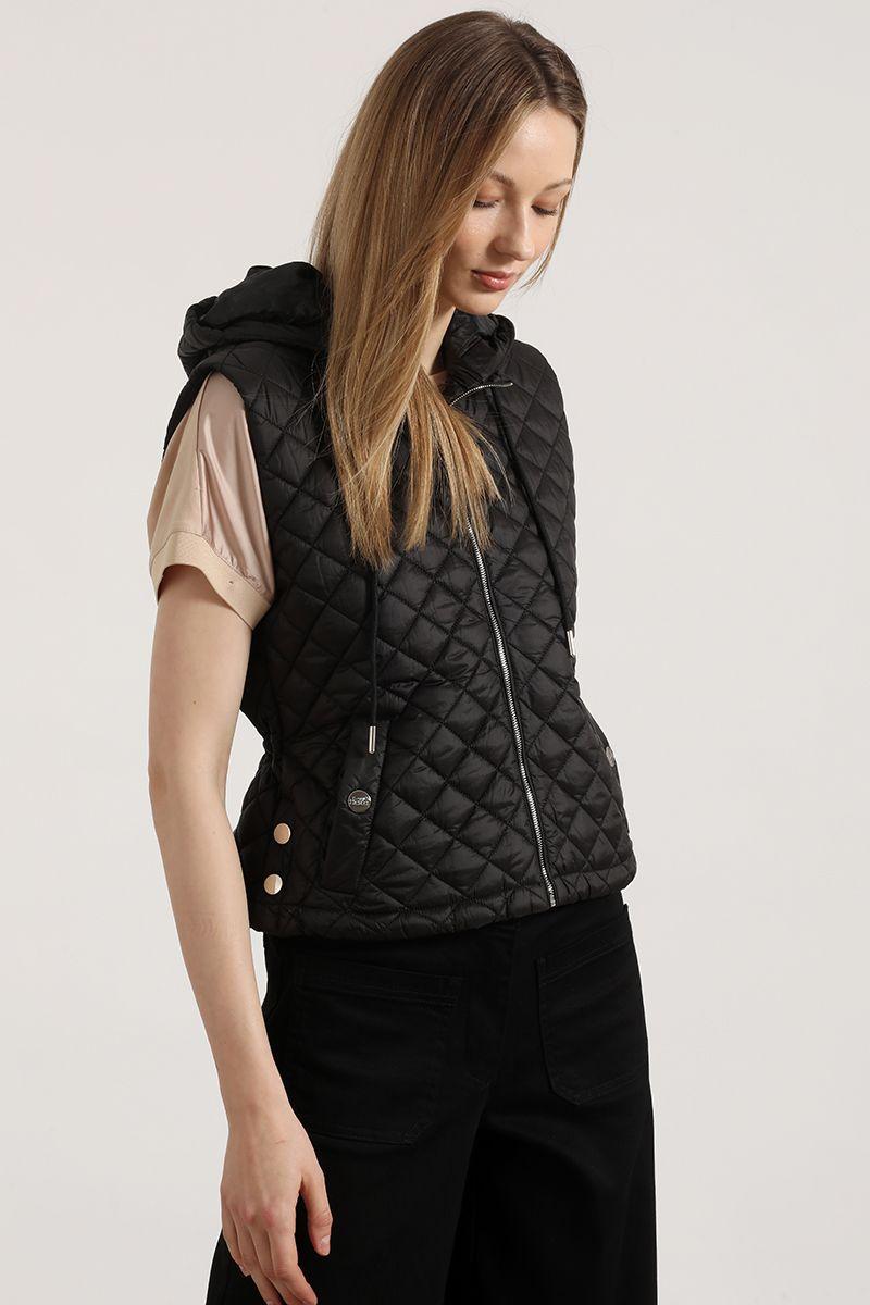 Parka con capuchón Liola mujer negro-6