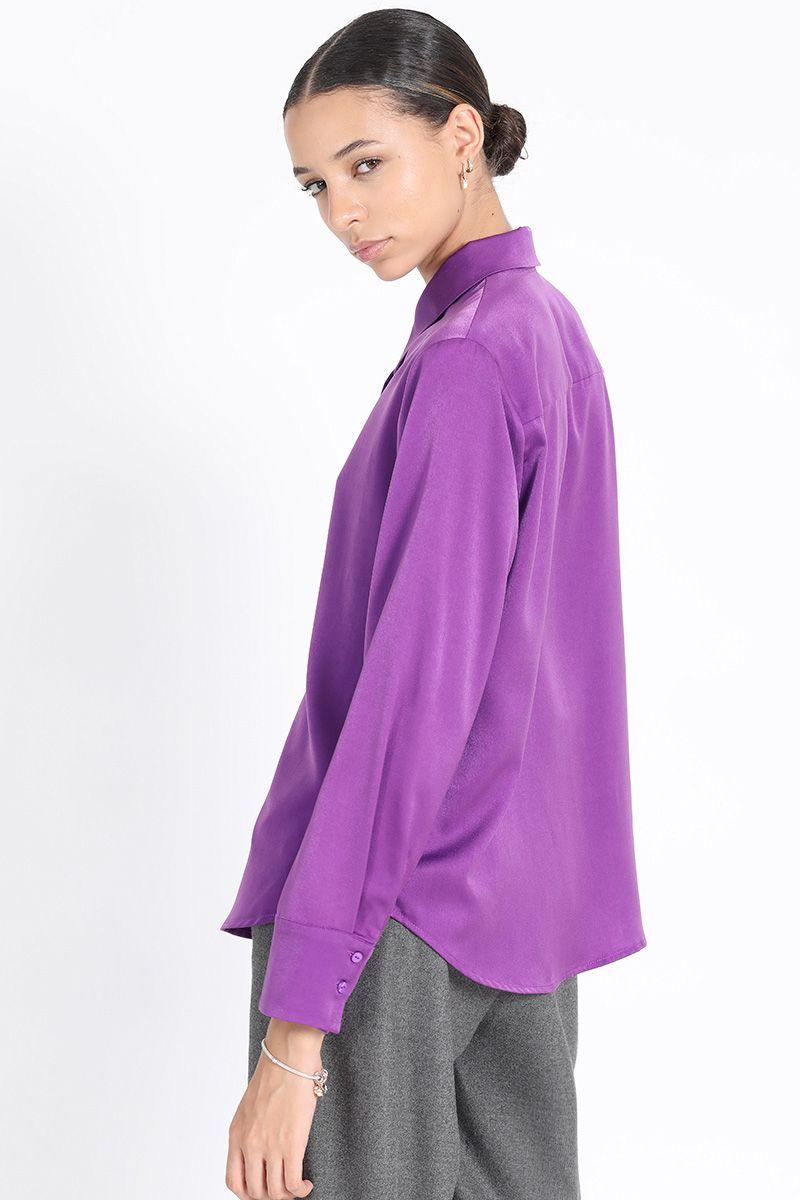 Blusa Basica Satin, Violeta Liola-4