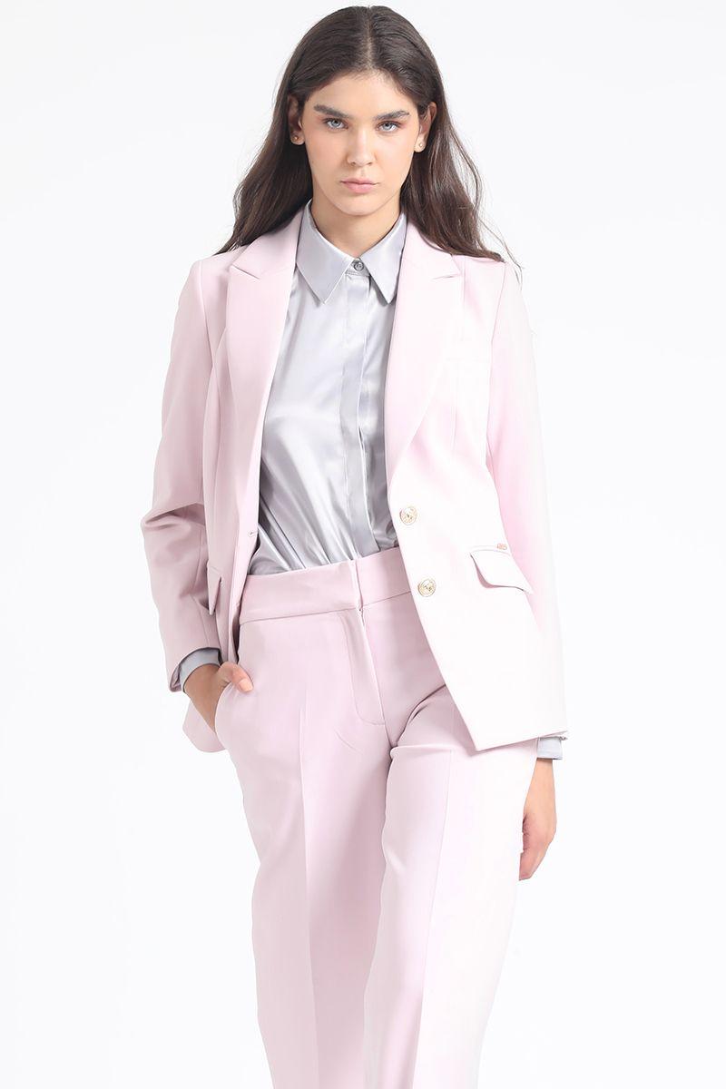 Pantalon Recto, Tiro Alto, Rosa Liola-0